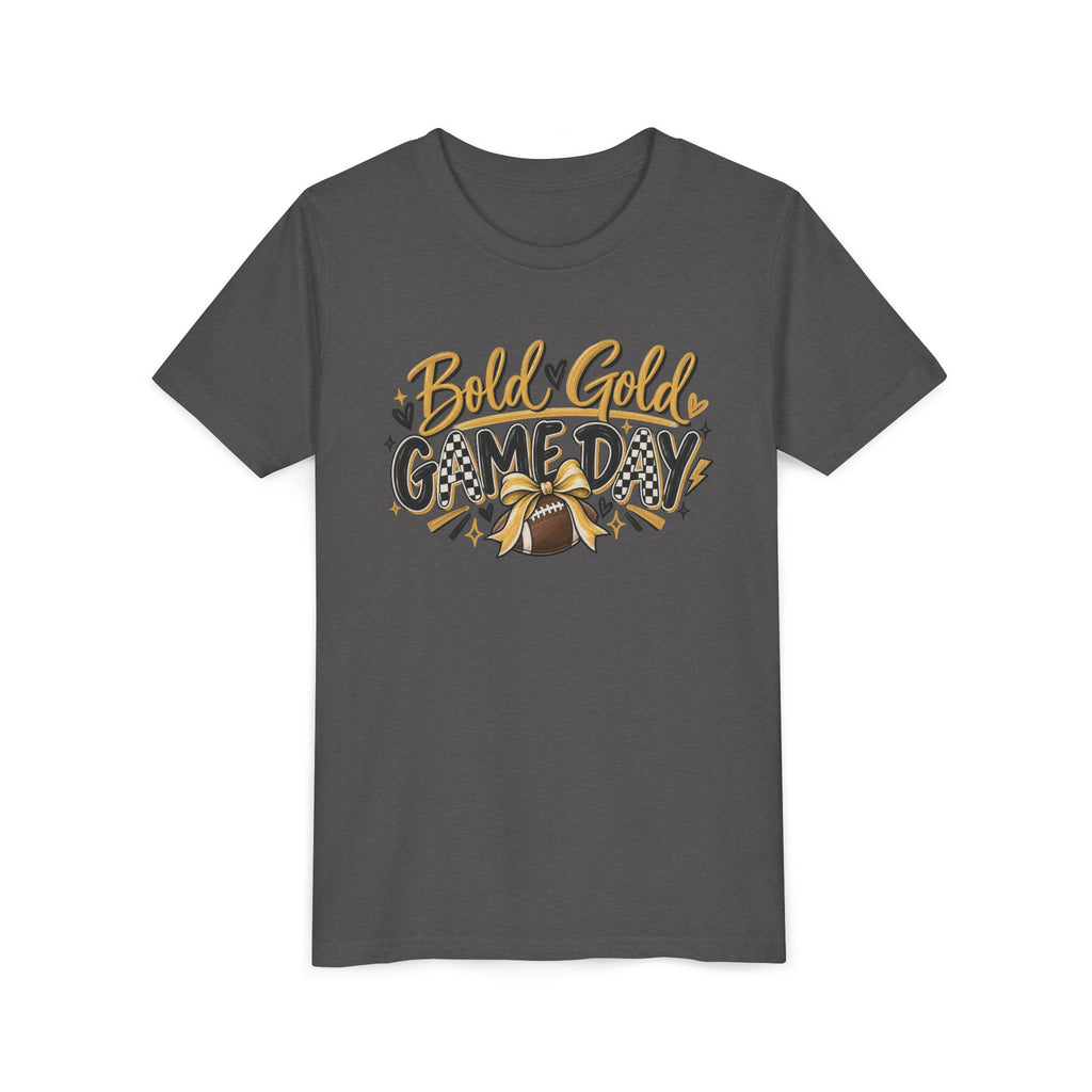 Youth Tee - "Bold & Gold Gameday" Football Kids Shirt