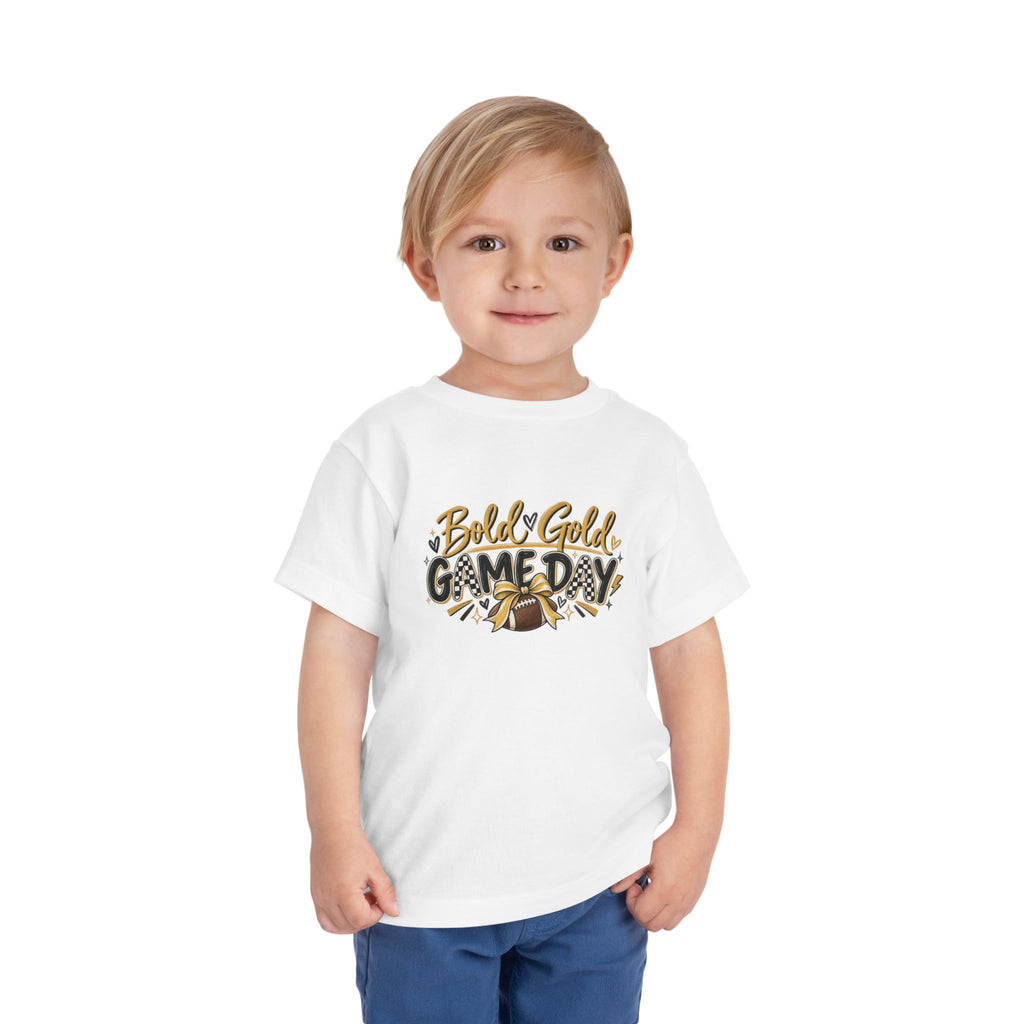 Toddler Tee — "Bold & Gold Game Day" Football Shirt