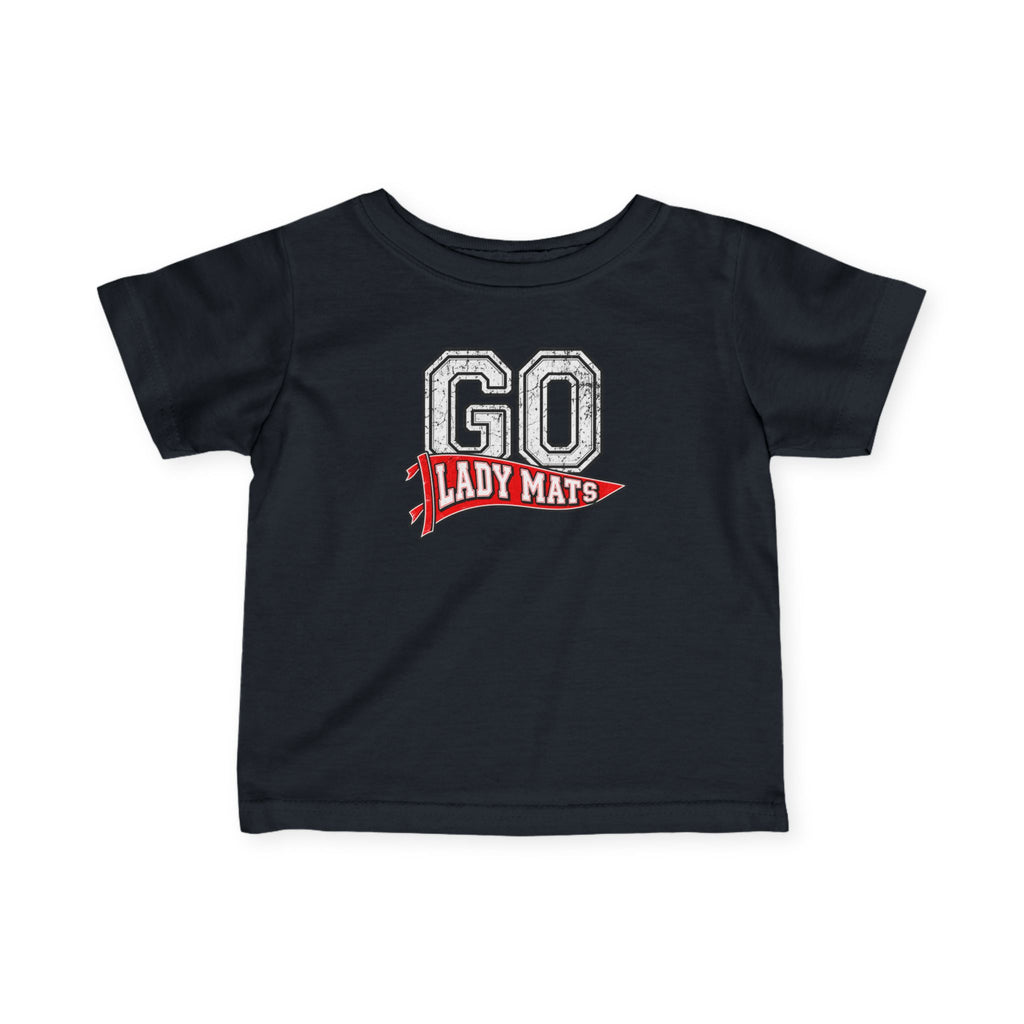 Infant Tee — "Go Lady Mates" Vintage Pennant Baby Shirt