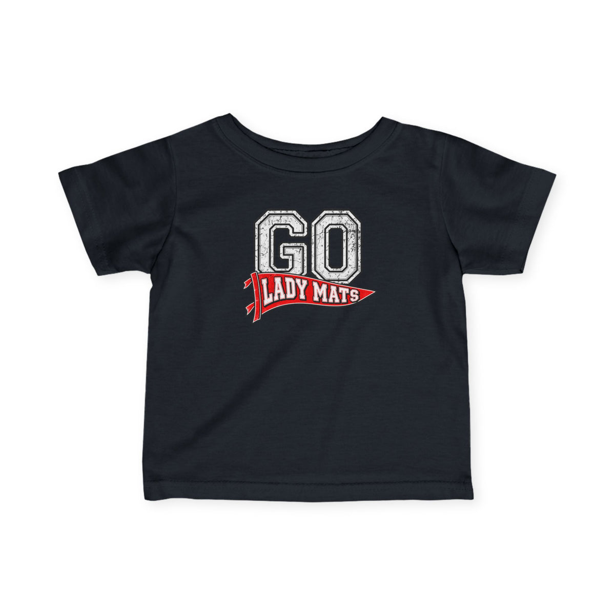 Infant Tee — "Go Lady Mates" Vintage Pennant Baby Shirt