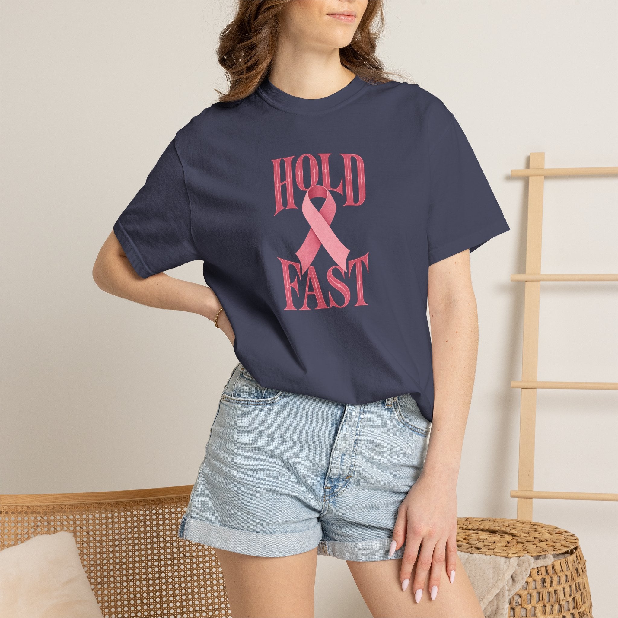 Hold Fast Pink Ribbon T‑Shirt