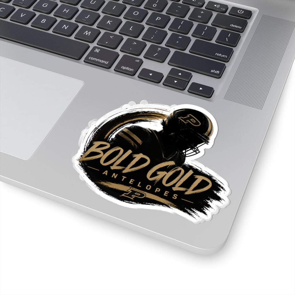 Bold Gold Antelopes Sticker — Kiss-Cut Football Logo Decal