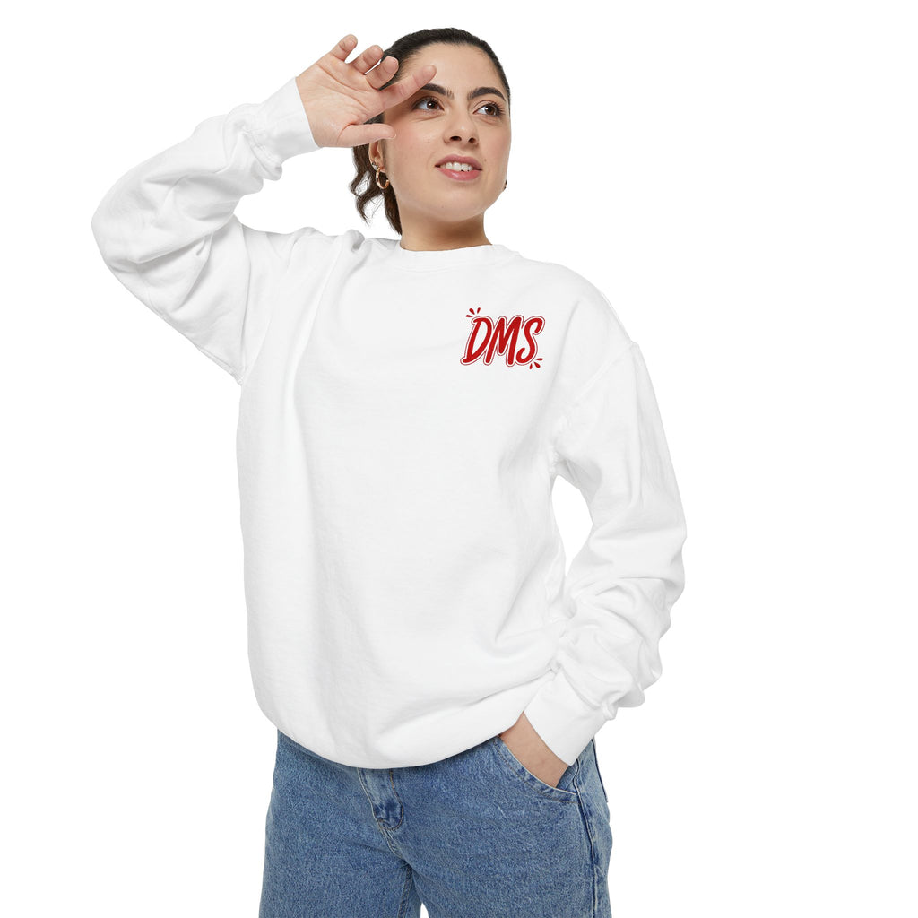 Rangers Pennant Graphic Sweatshirt — Red Striped Team Crewneck