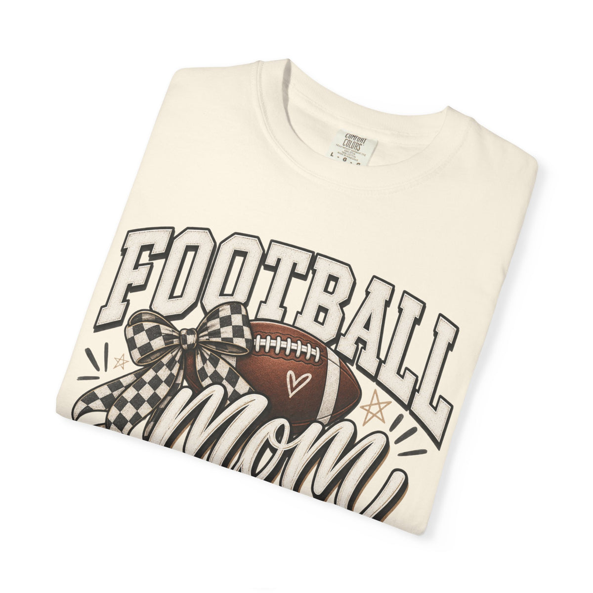 Football Mom T-Shirt — Vintage Garment-Dyed Sideline Tee