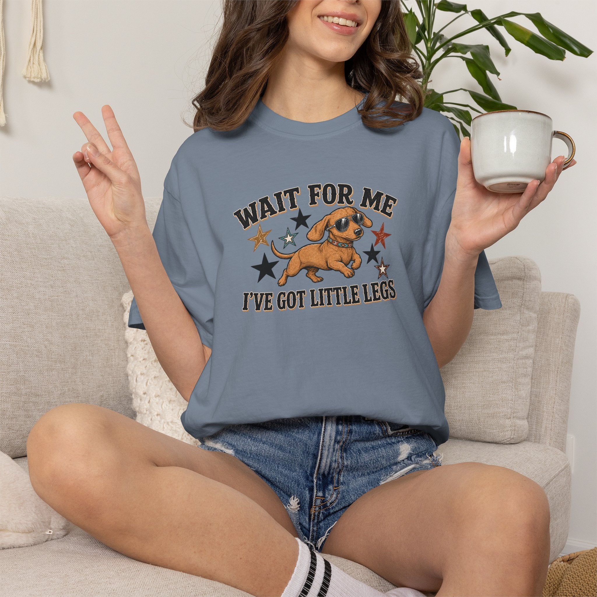 Wait For Me I've Got Little Legs T-Shirt — Cute Dachshund Retro Graphic Tee