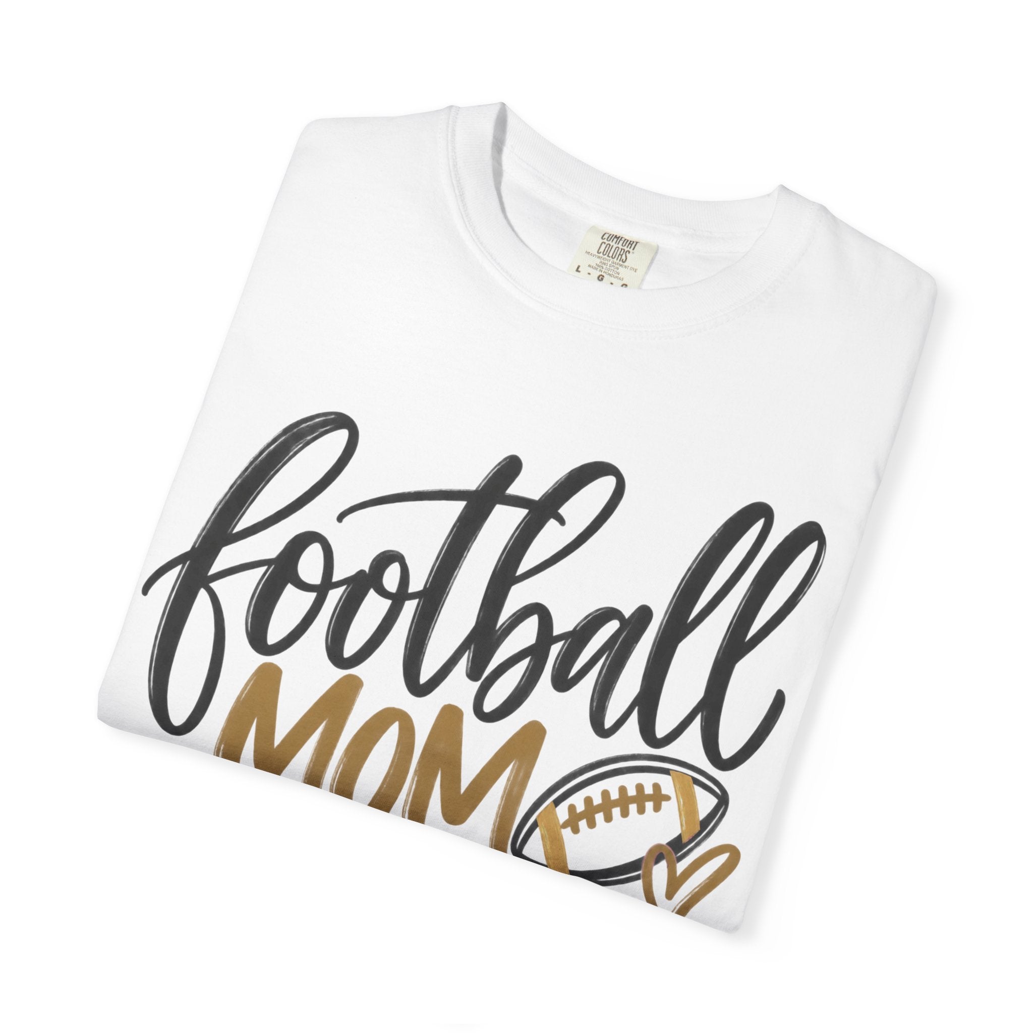 Football Mom T-Shirt — Athletic Mom Tee with Football Script Design