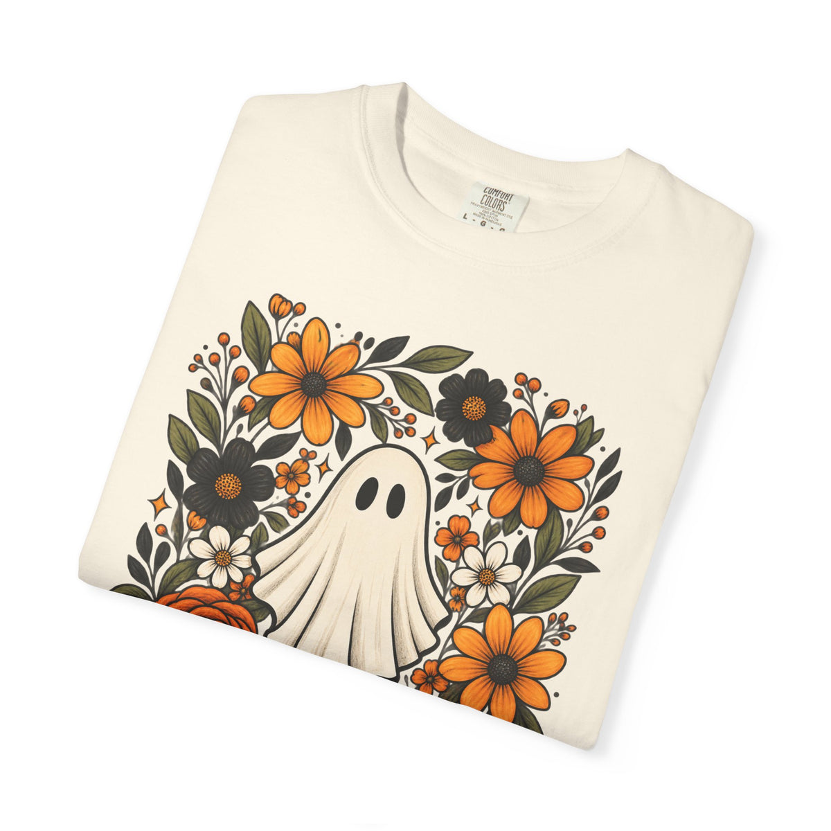 Ghost Bouquet T-Shirt — Floral Halloween Graphic Tee