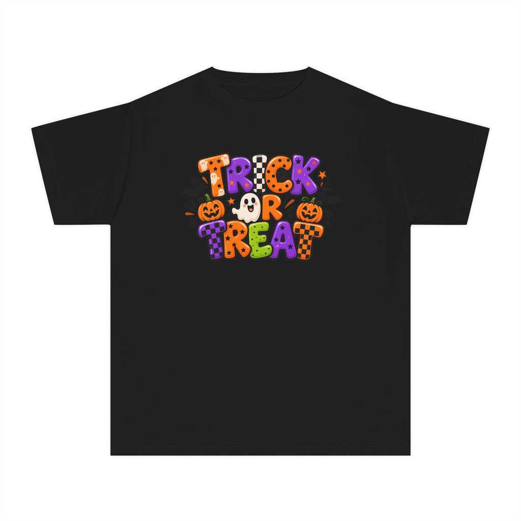 Youth Tee - 'Trick or Treat' Halloween Pumpkin Graphic