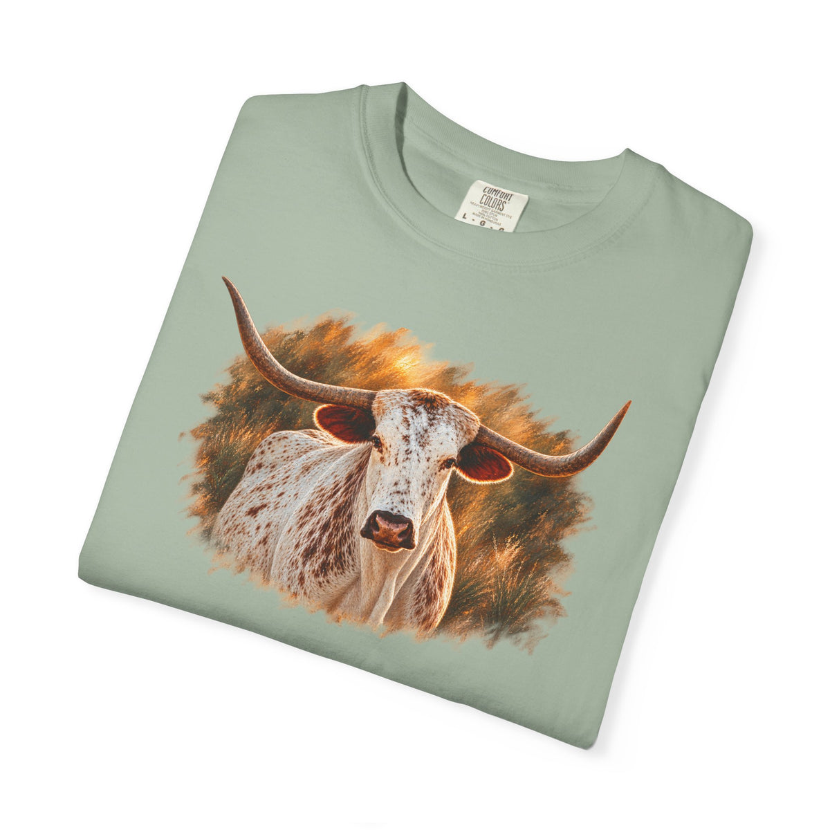 Longhorn Painting T-Shirt — Rustic Texas Cattle Graphic Tee