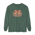 Leopard Pumpkin Long Sleeve Tee — Buffalo Plaid Bow Fall Shirt