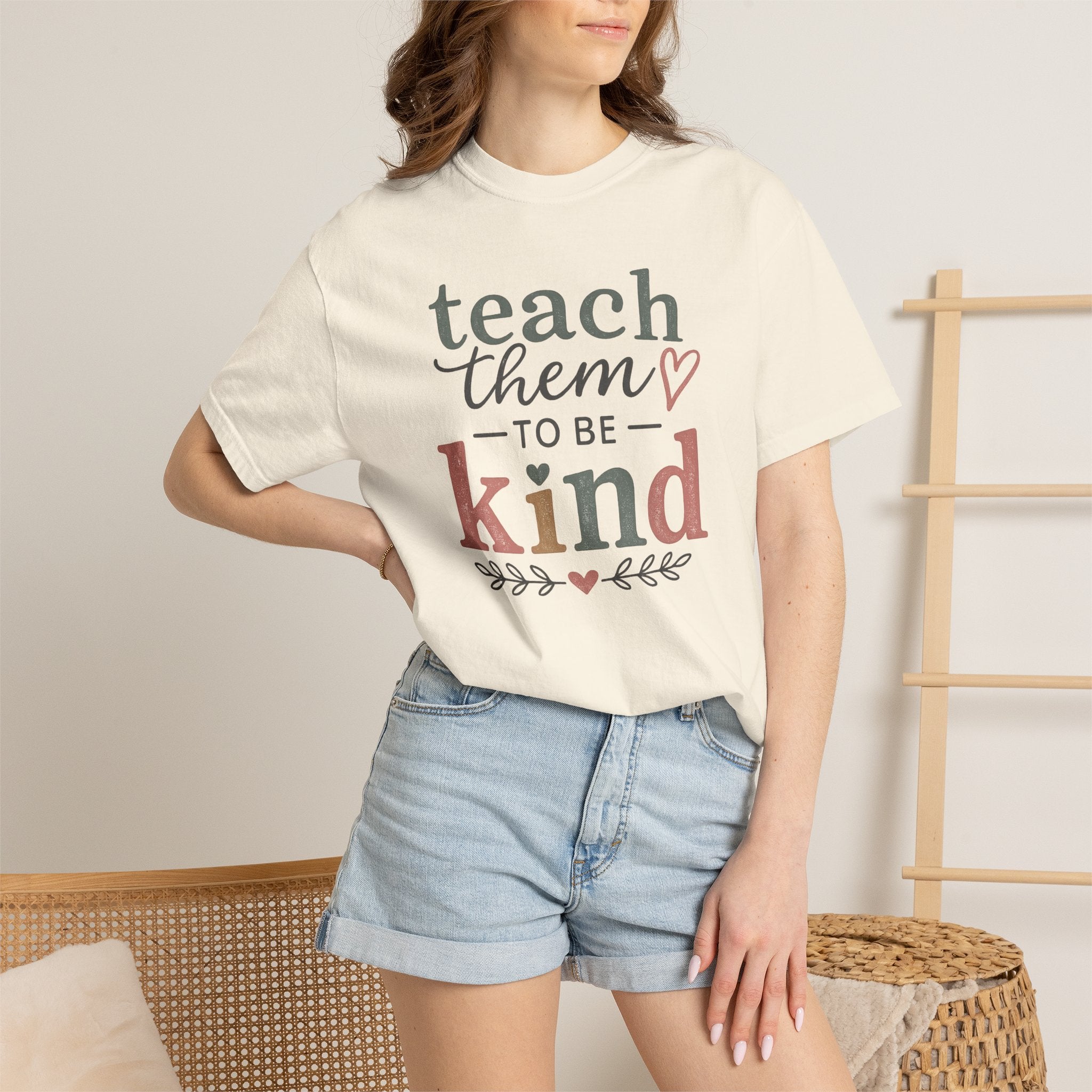 Teach Them To Be Kind T-Shirt — Inspirational Teacher Appreciation Tee