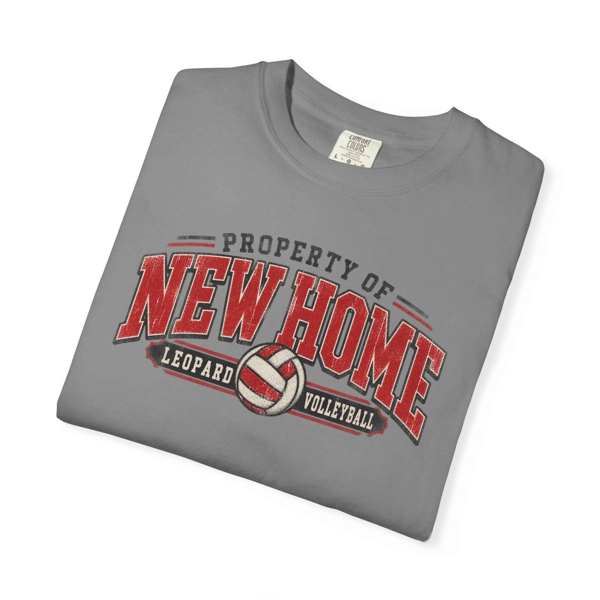 New Home Volleyball T-Shirt — "Property of New Home" Graphic Tee