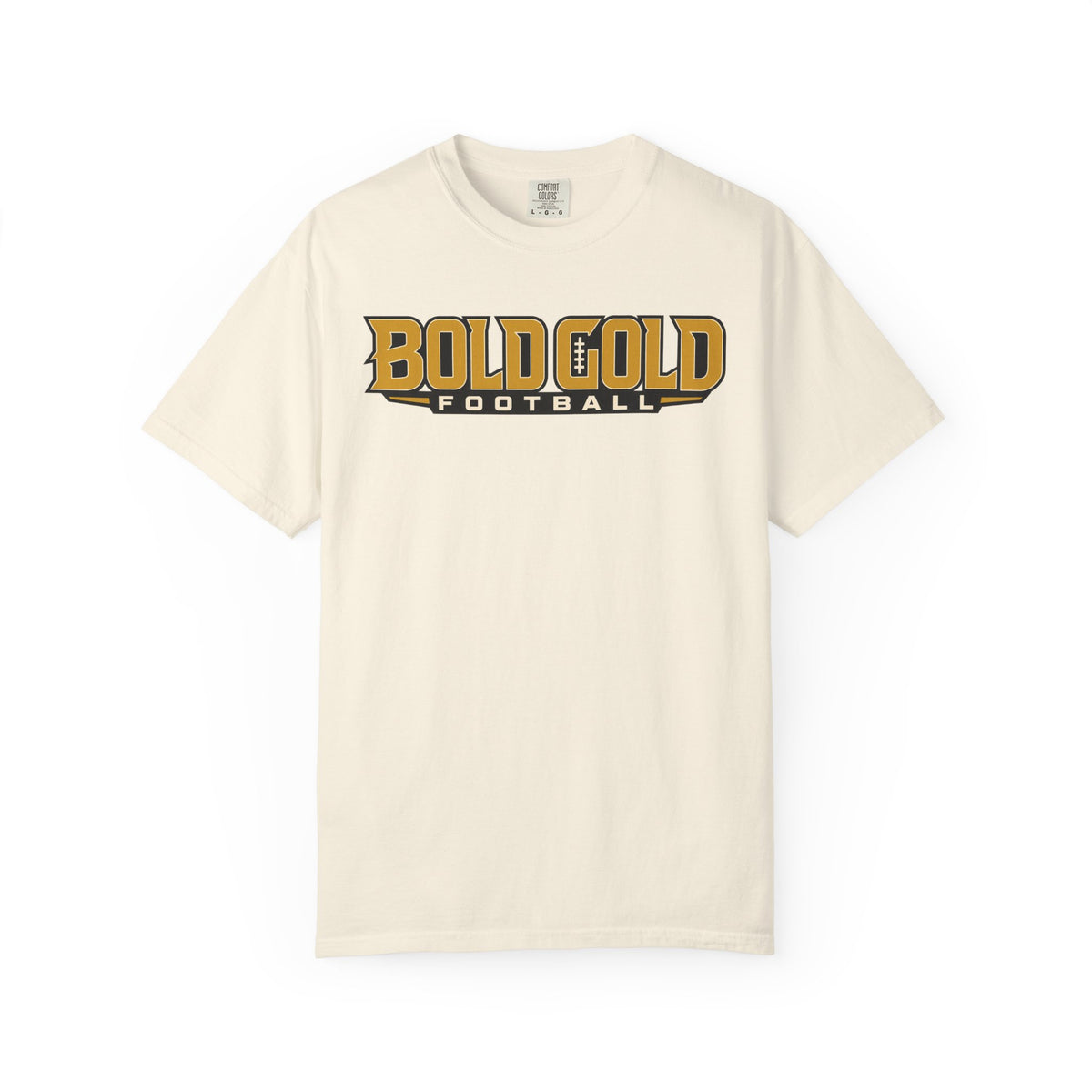 Bold Gold Football T-Shirt — Vintage Sport Tee