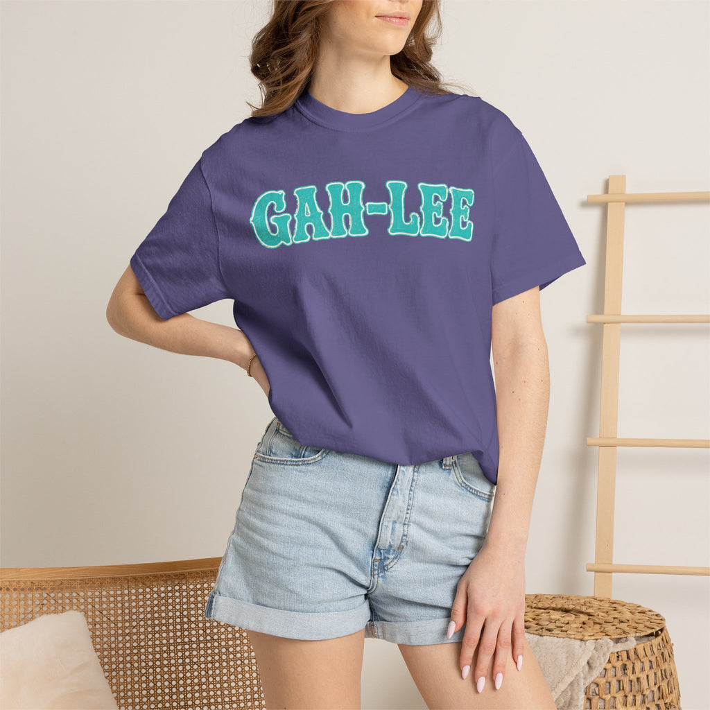GAH-LEE Graphic T-Shirt — Funny Text Tee, Retro Collegiate Style