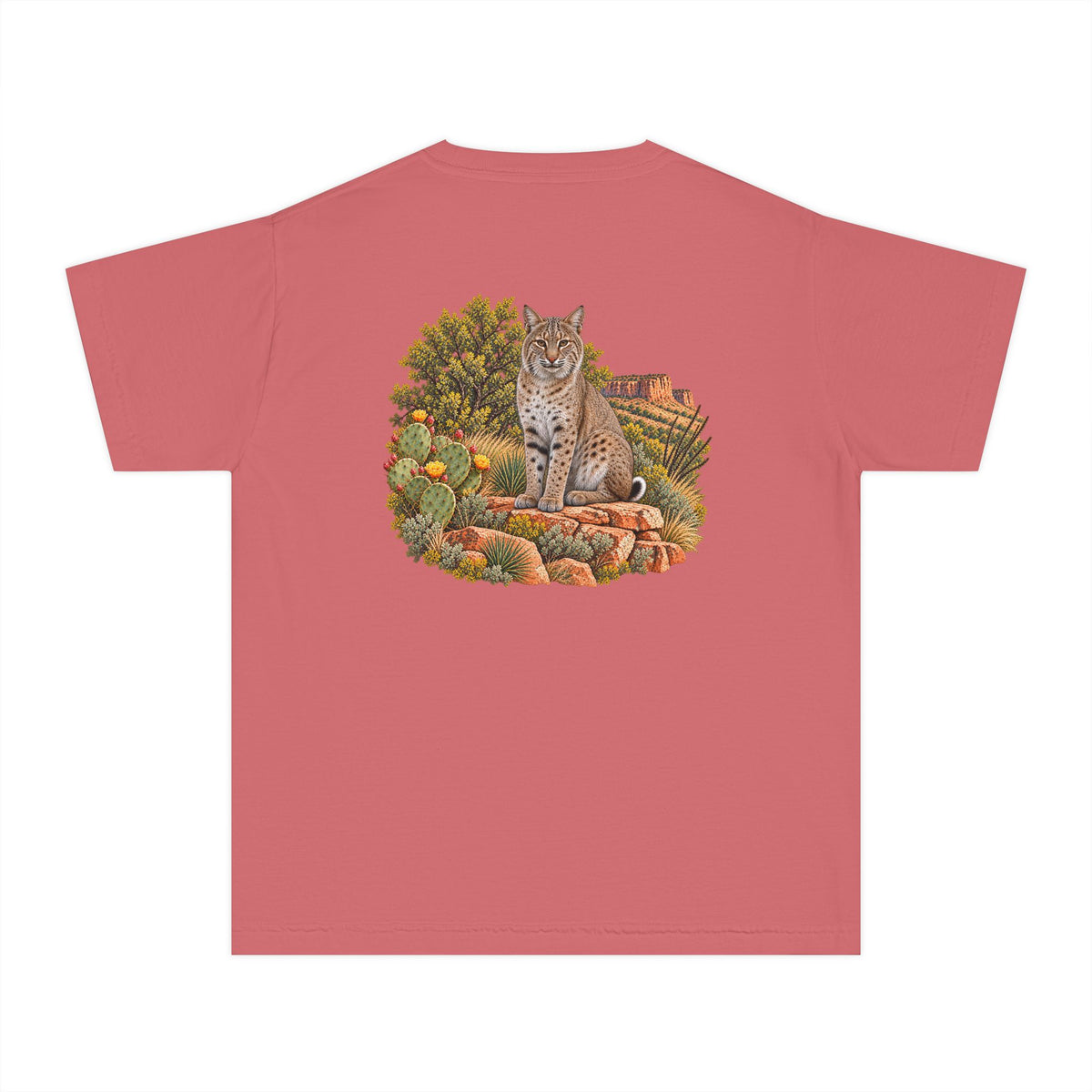 Youth Tee — Caprock Critters Bobcat Scenic View