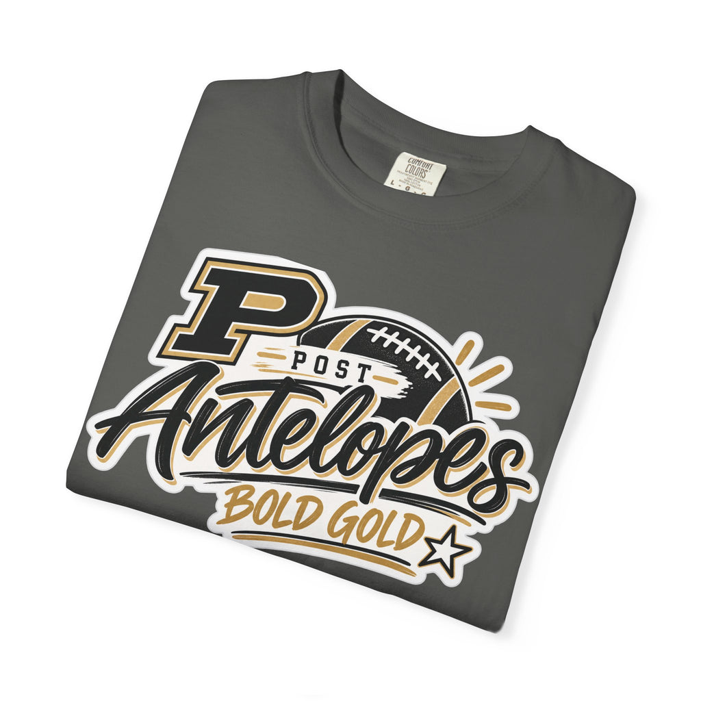 Post Antelopes Bold Gold Football T-Shirt