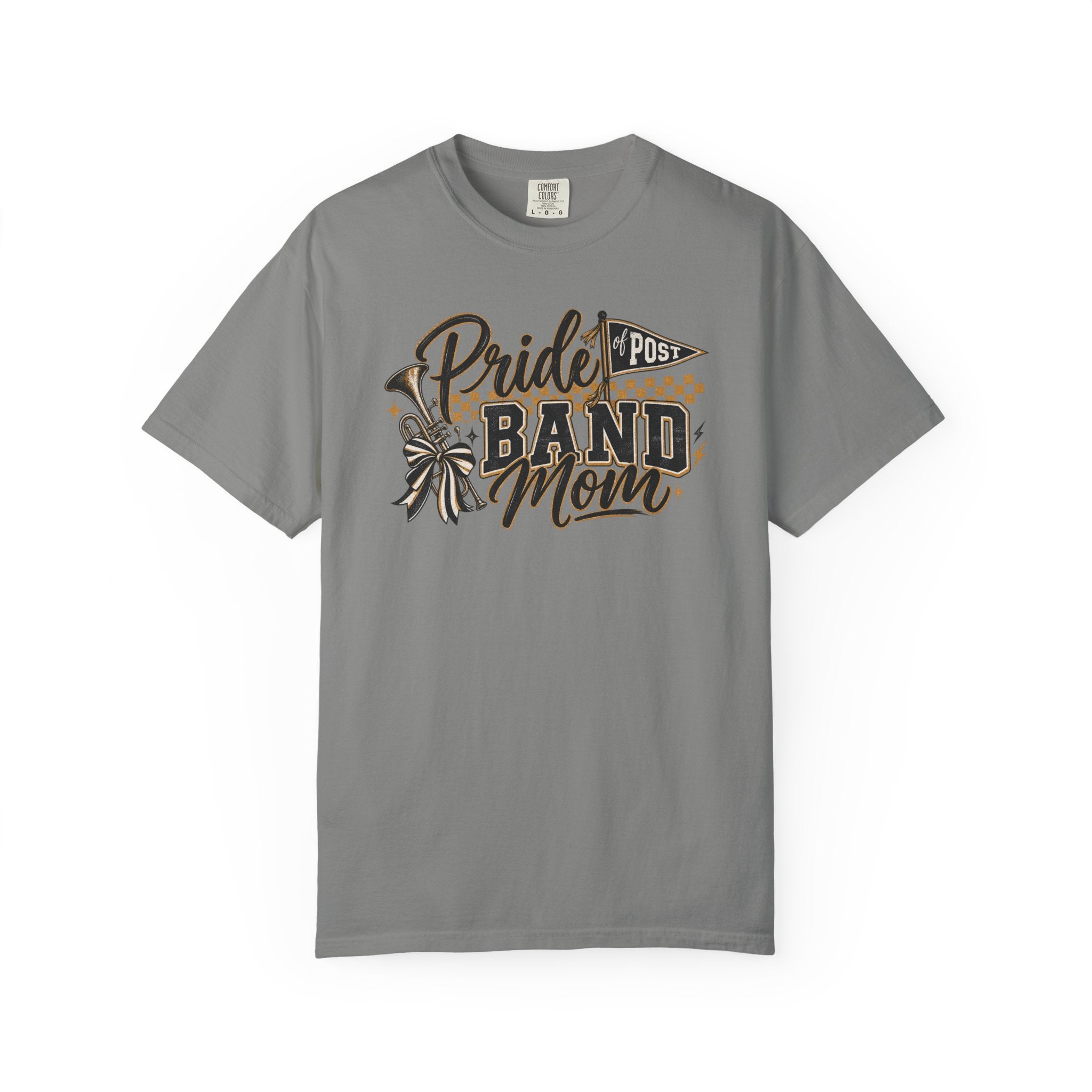 Band Mom T-Shirt — "Pride Post" Graphic Tee for Marching Band Parents