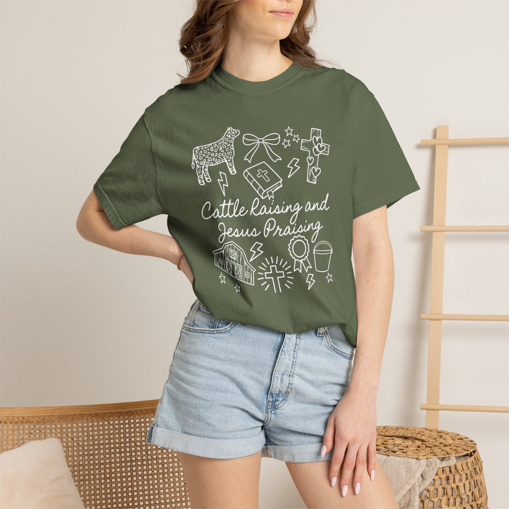 Cattle Raising and Jesus Praising T-Shirt