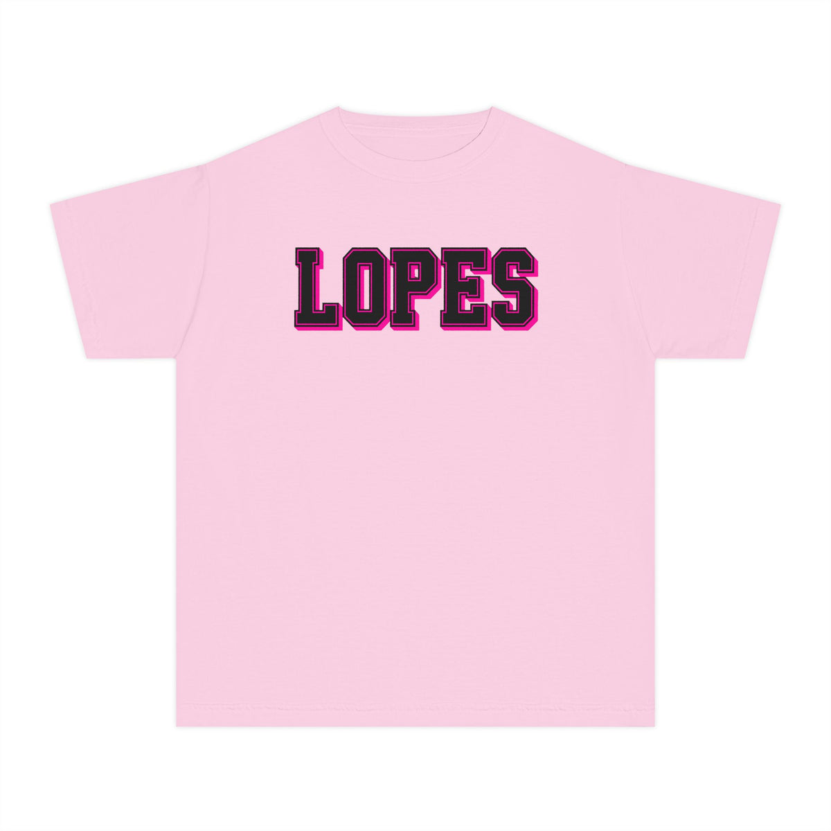 Youth Tee — 'LOPES' Varsity Letter Graphic Shirt