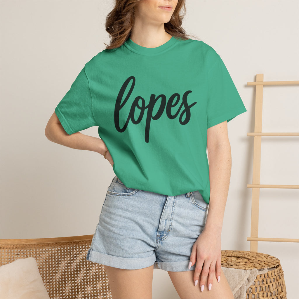 Lopes Script Tee — Personalized Name Graphic T-Shirt