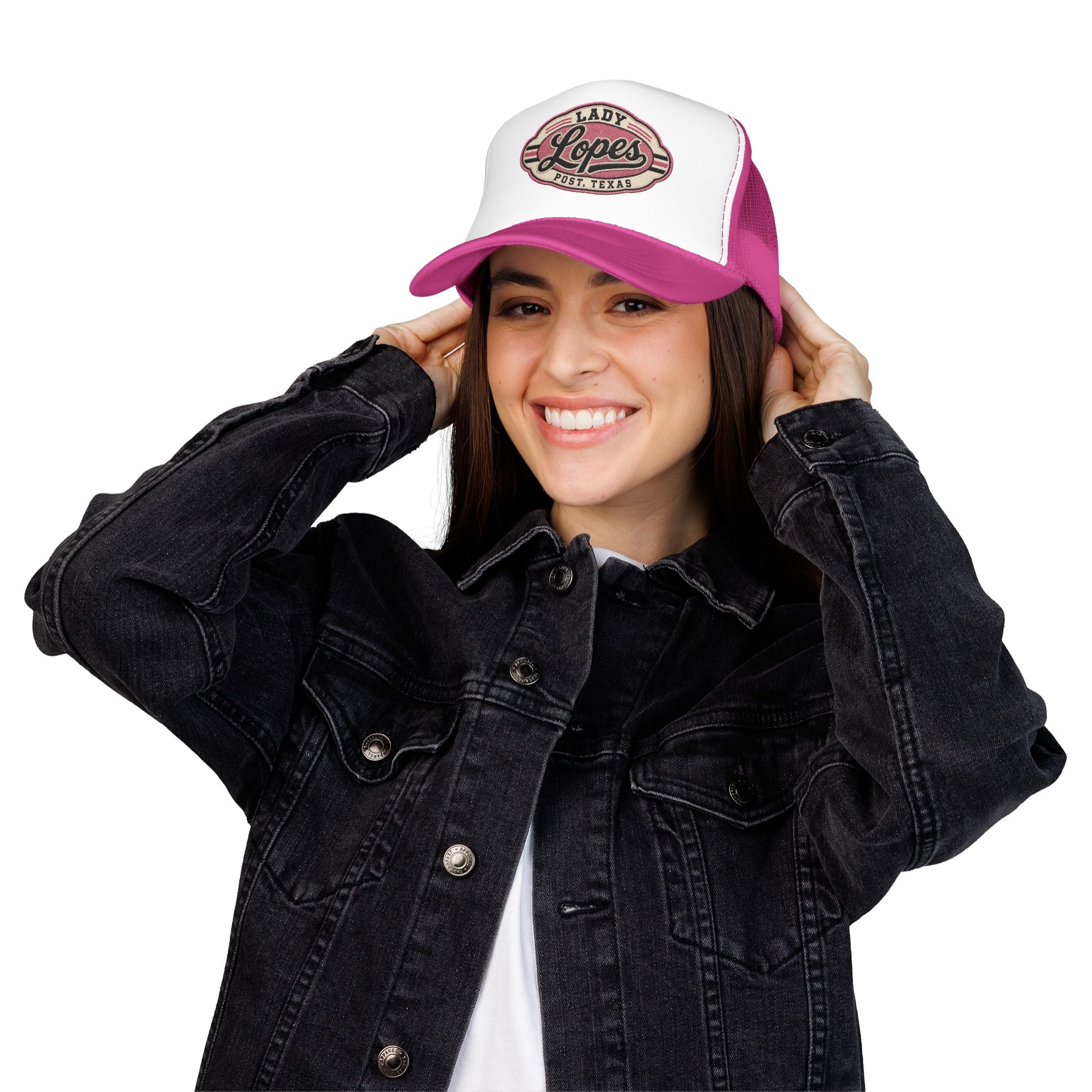 Lady Lopes Trucker Hat — Vintage Post, Texas Foam Cap