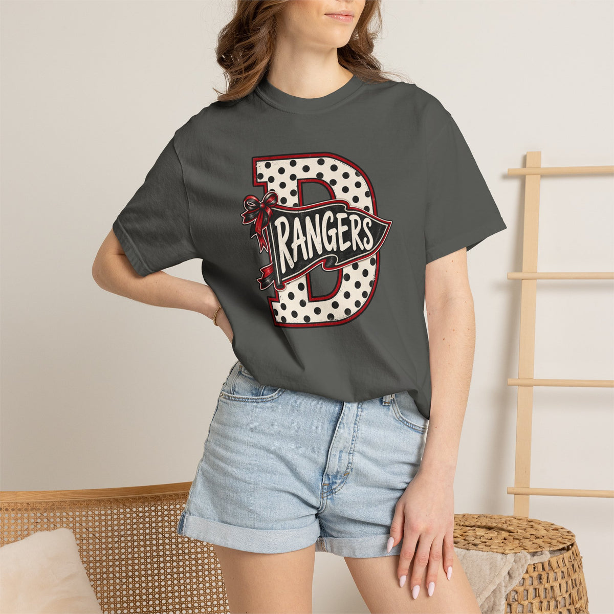 Rangers Vintage Letter 'D' Graphic T-Shirt