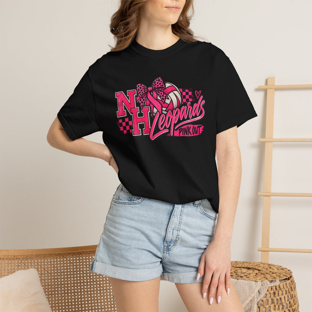 NH Leopards Pink Out Volleyball T-Shirt