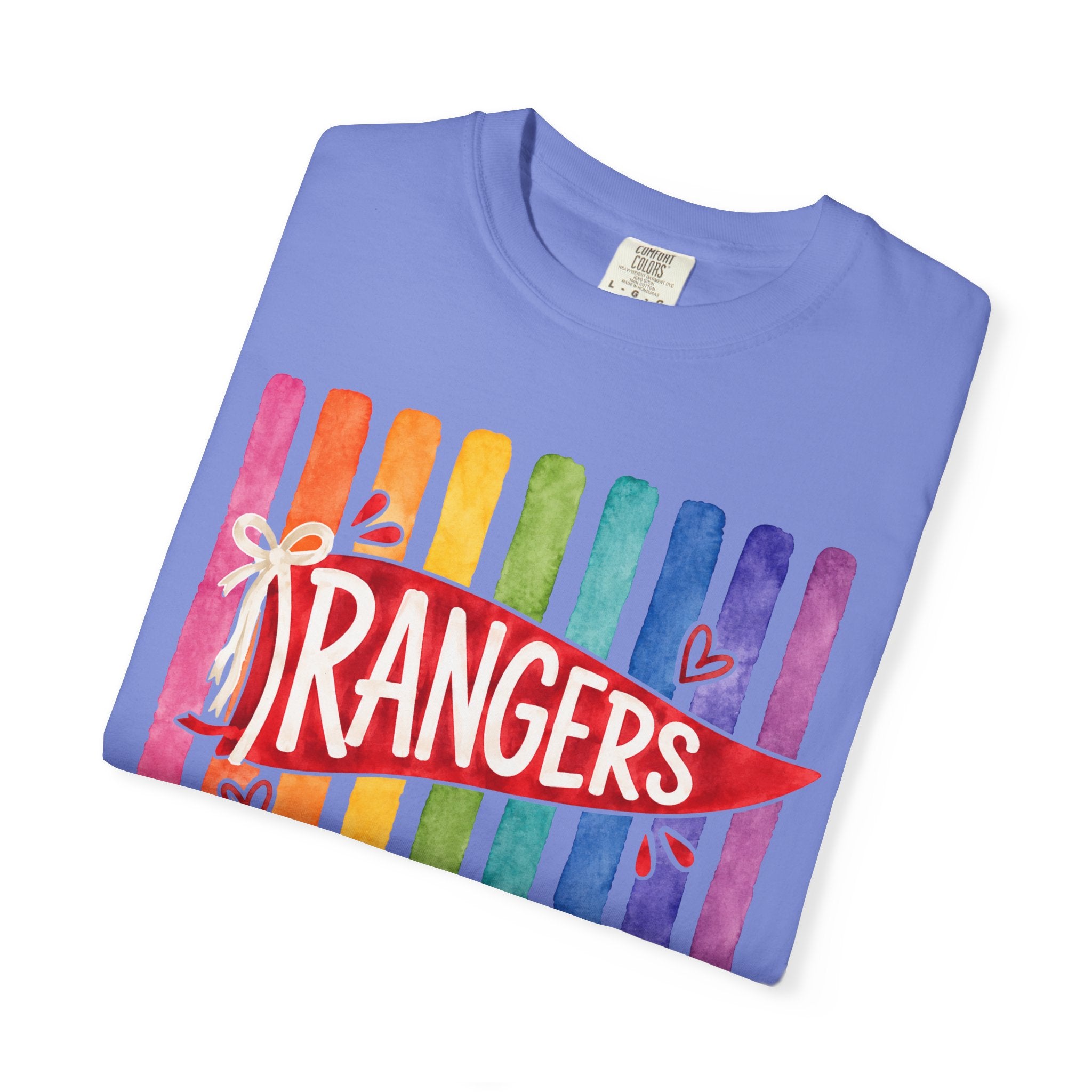 Rangers Rainbow Pennant T-Shirt — Pride School Spirit Tee