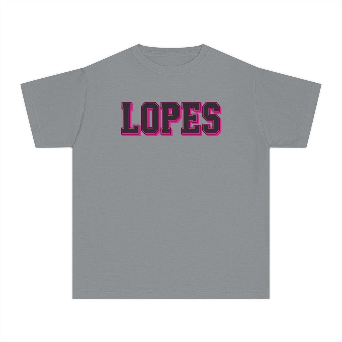 Youth Tee — 'LOPES' Varsity Letter Graphic Shirt