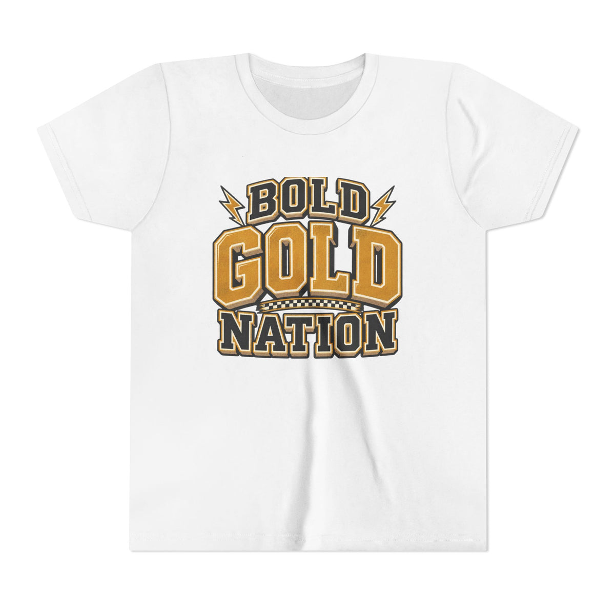 Youth Tee — Bold Gold Nation Graphic Kids Shirt