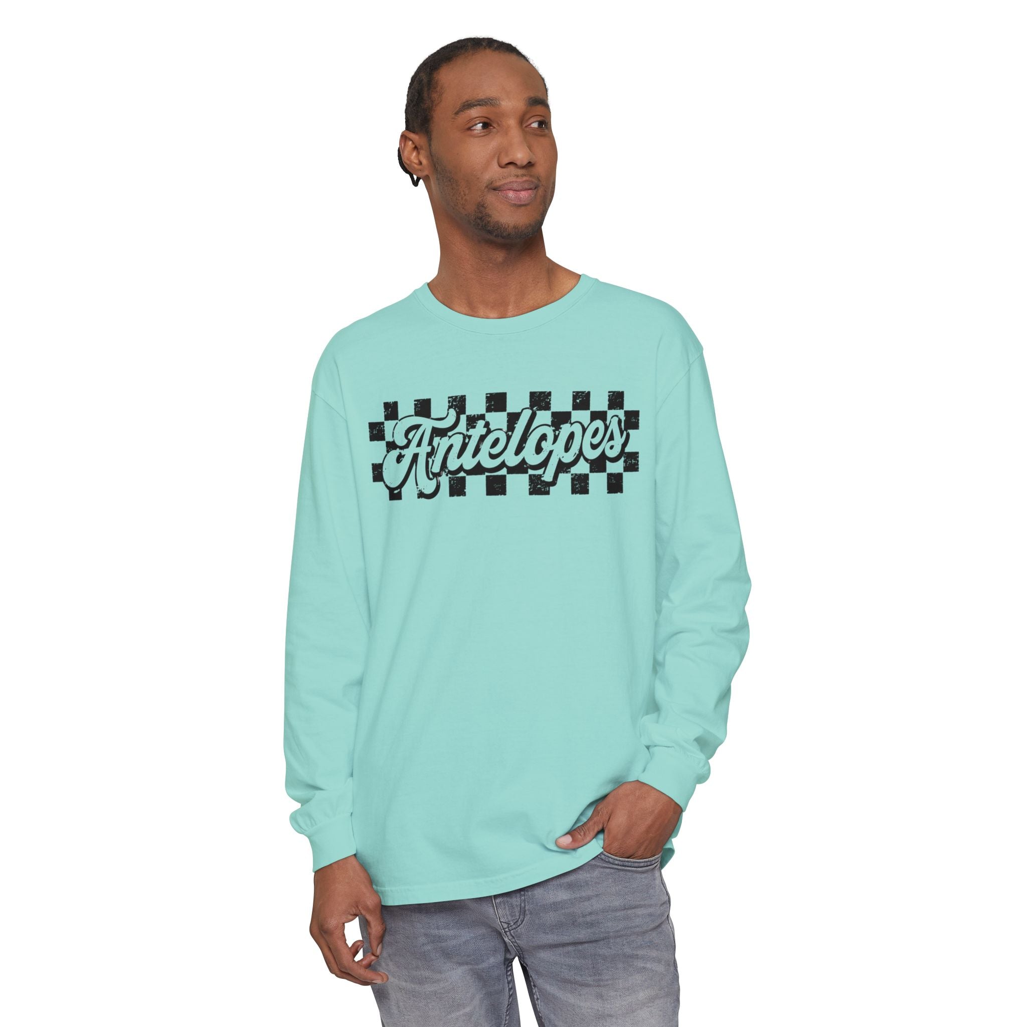 Antelopes Checkerboard Long Sleeve Tee