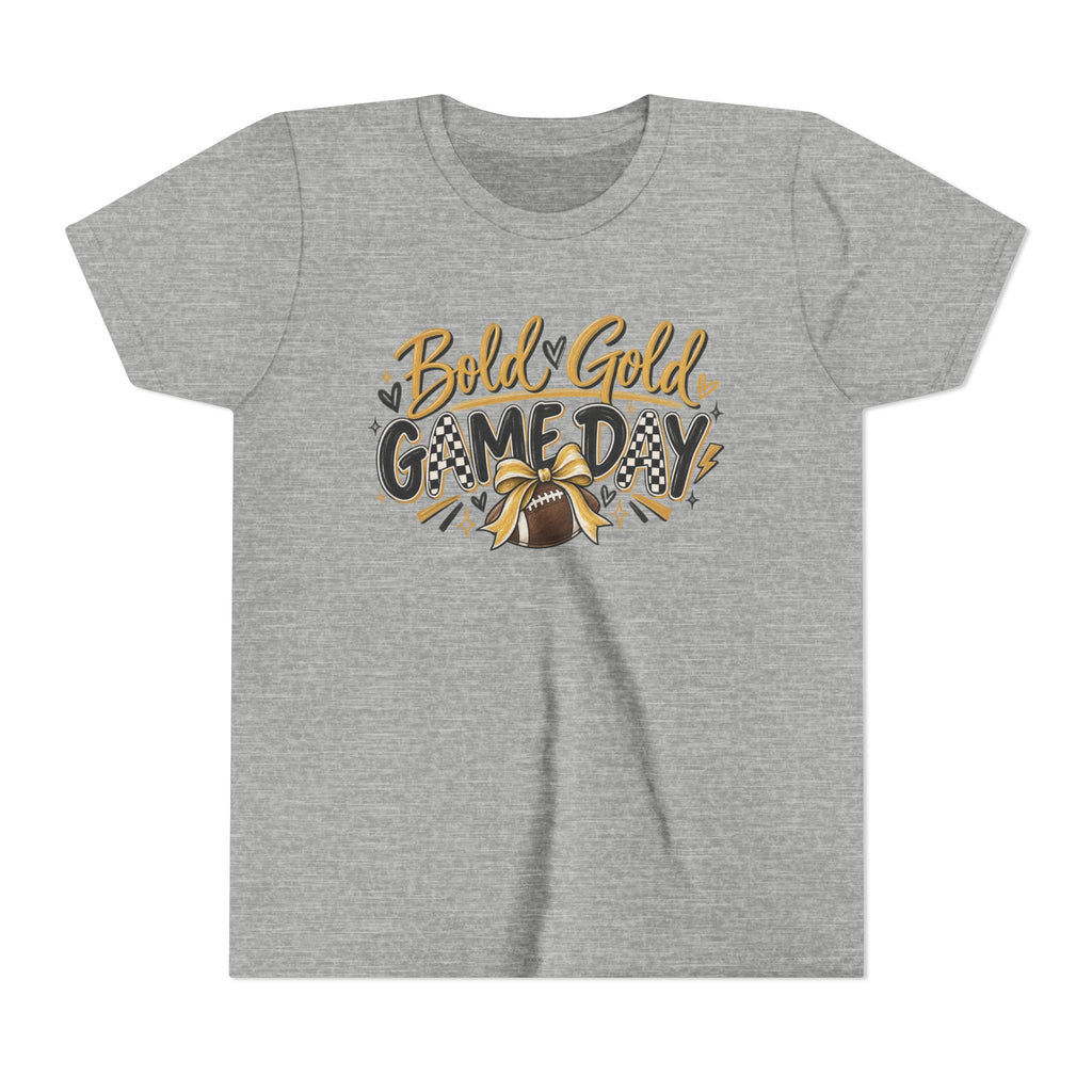 Youth Tee - "Bold & Gold Gameday" Football Kids Shirt