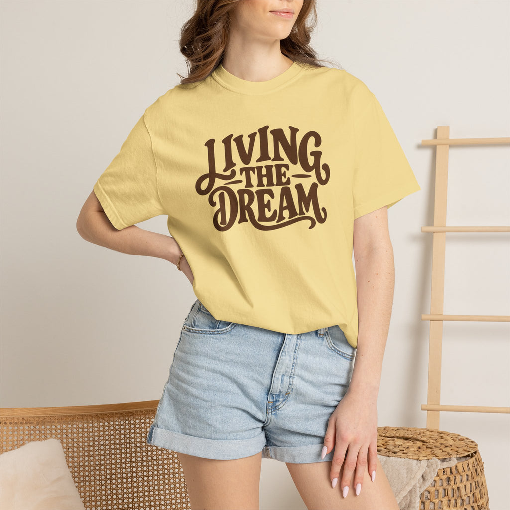 Living The Dream T-Shirt — Vintage Script Graphic Tee