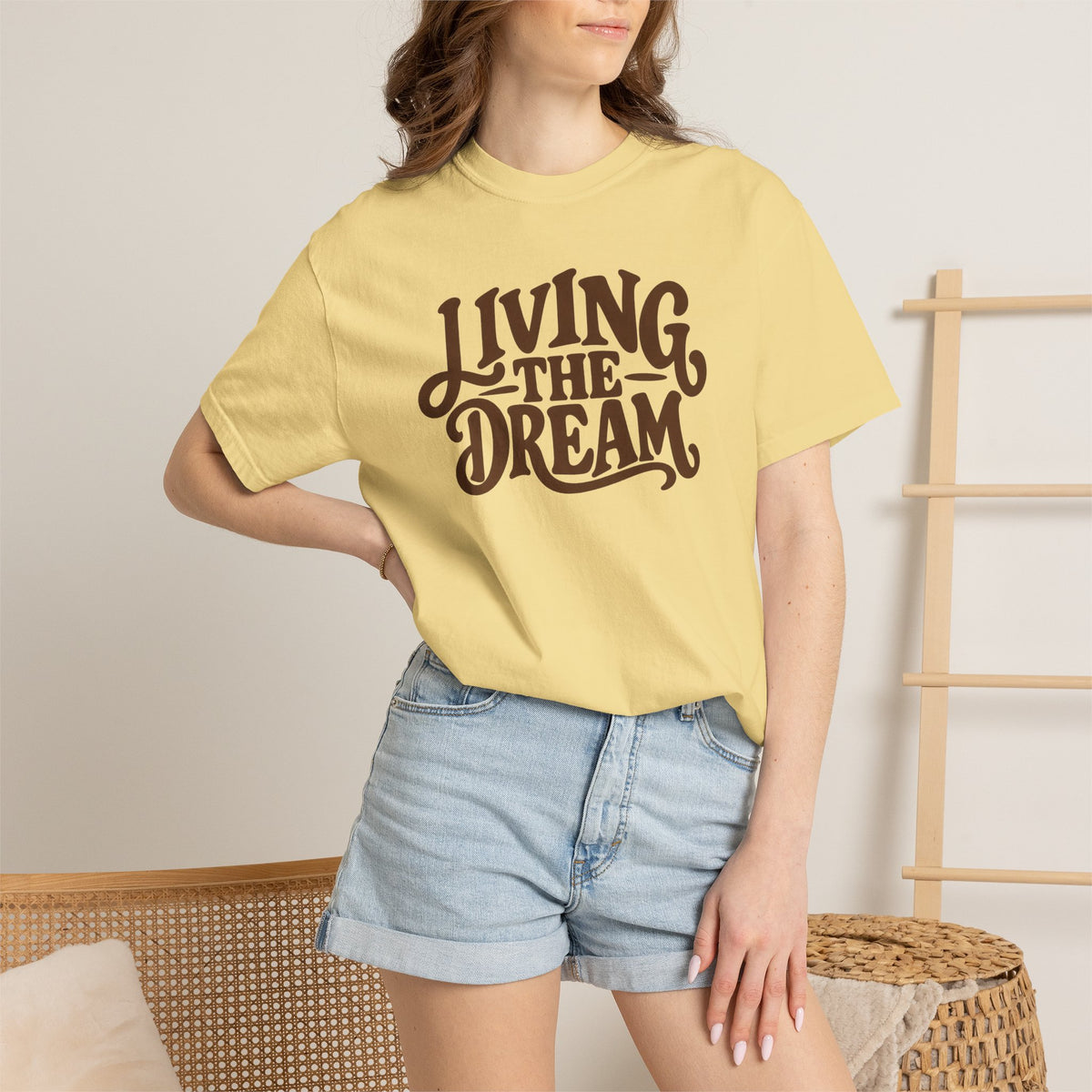 Living The Dream T-Shirt — Vintage Script Graphic Tee