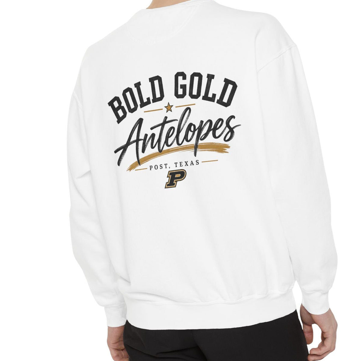Antelopes Bold Gold Sweatshirt — 'Lopes Crewneck Pullover'