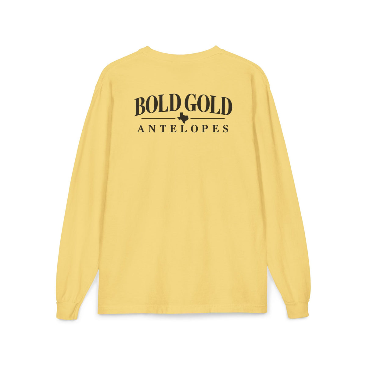 Bold Gold Antelopes Long Sleeve Pocket Tee
