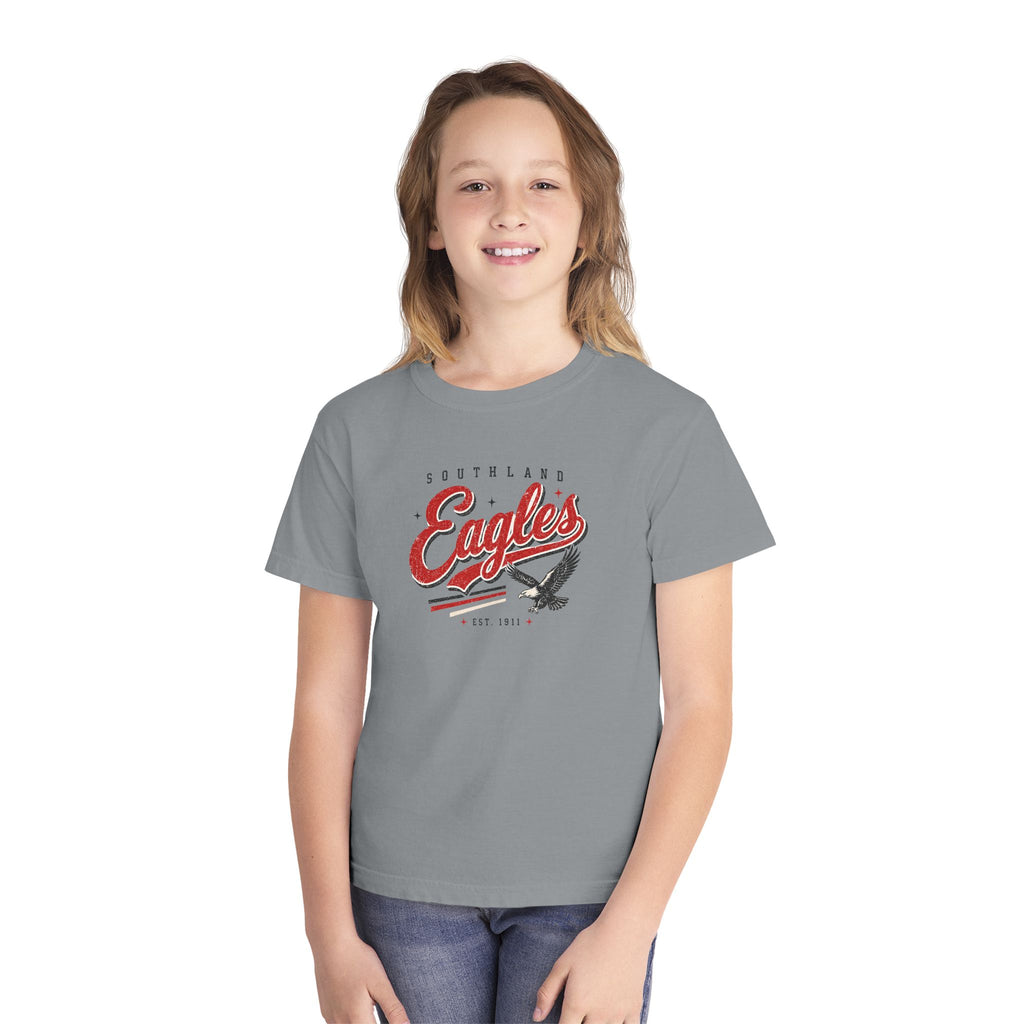 Southland Eagles Youth T-Shirt – Vintage Script & Flying Eagle Graphic