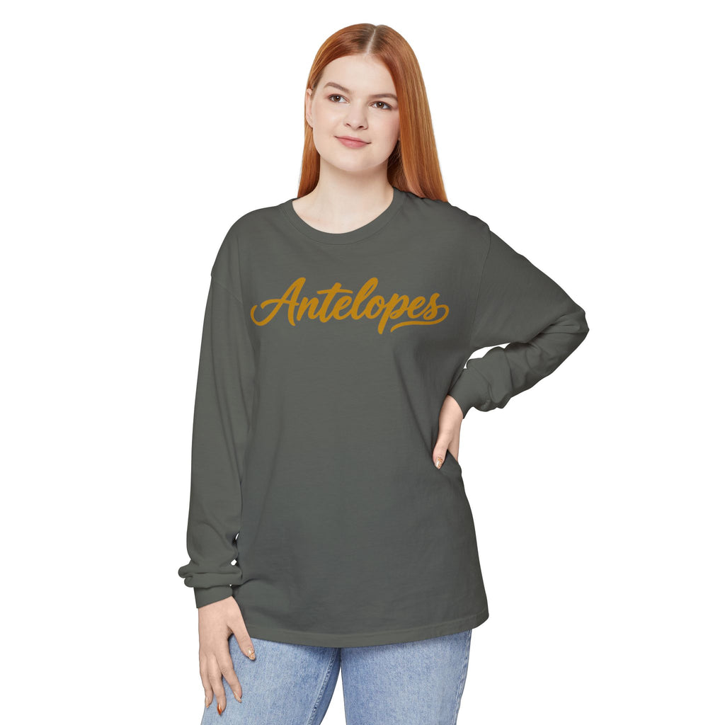 Antelopes Long Sleeve T-Shirt – Post-High-School Mascot Spirit Wear