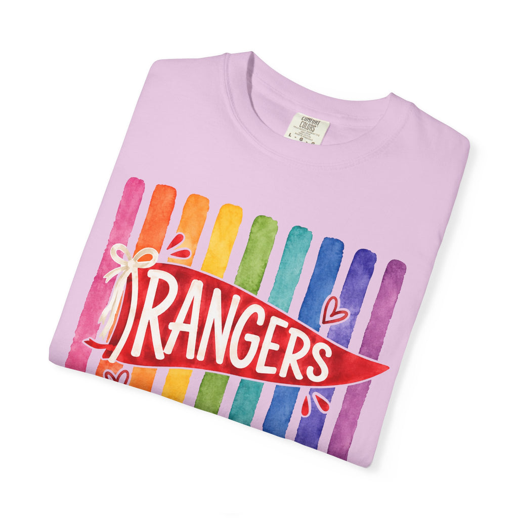 Rangers Rainbow Pennant T-Shirt — Pride School Spirit Tee