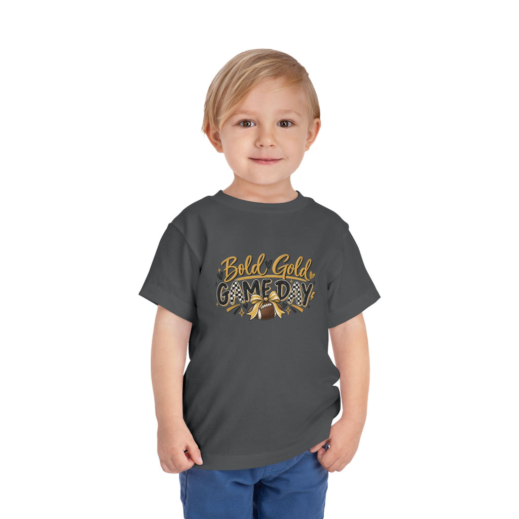 Toddler Tee — "Bold & Gold Game Day" Football Shirt