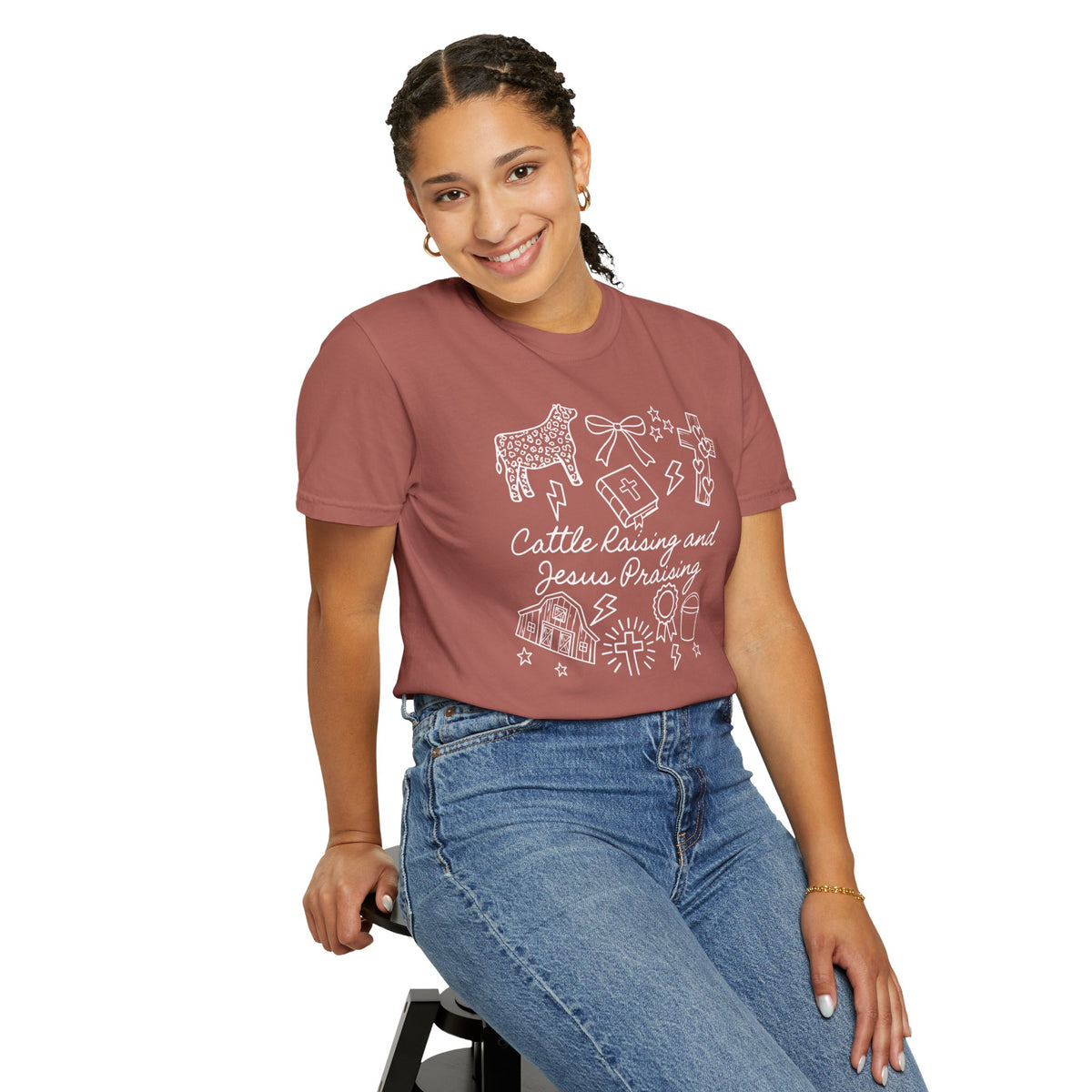 Cattle Raising and Jesus Praising T-Shirt