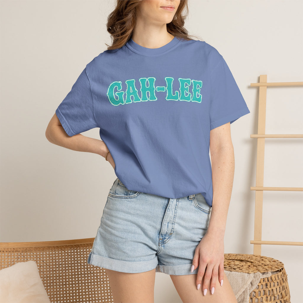 GAH-LEE Graphic T-Shirt — Funny Text Tee, Retro Collegiate Style