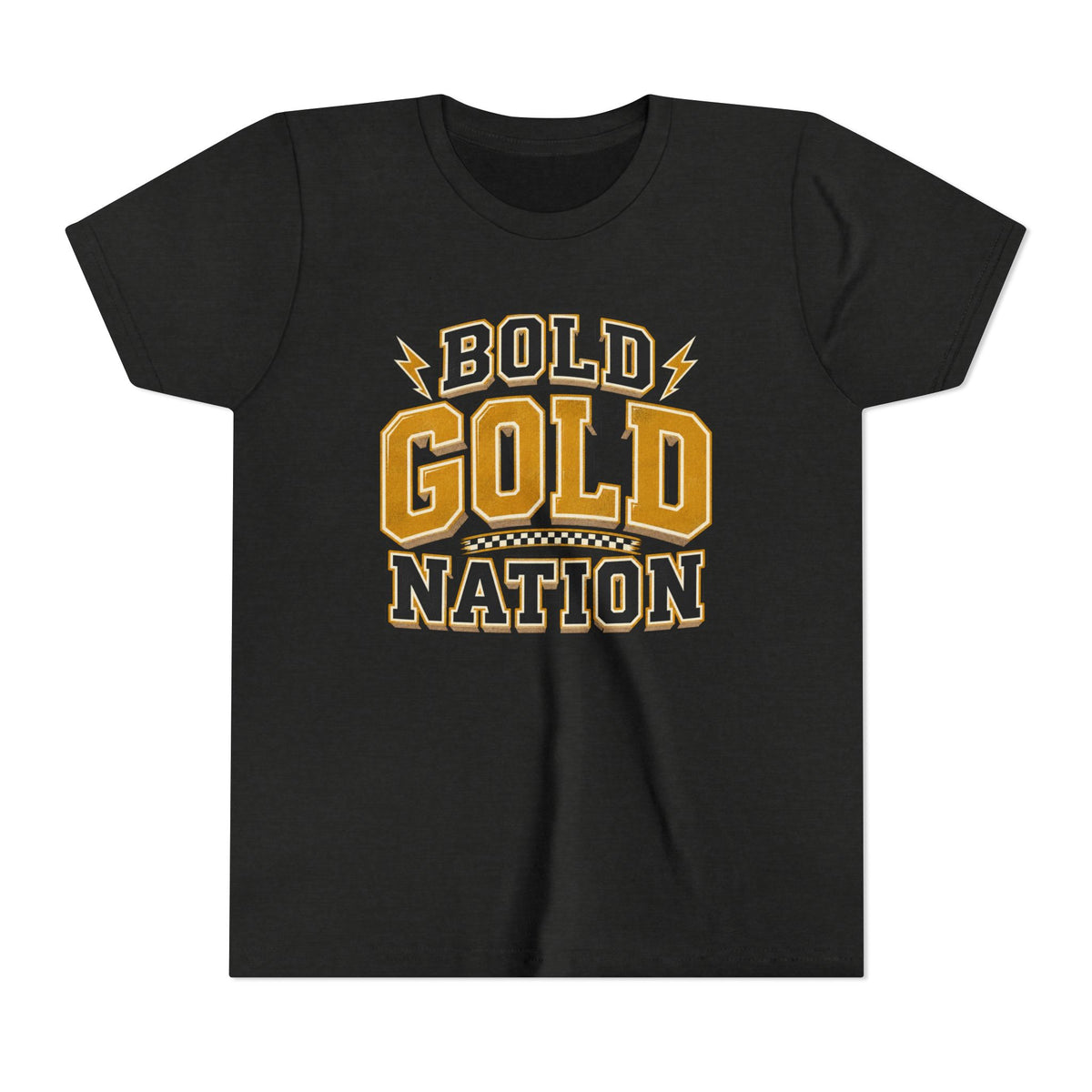 Youth Tee — Bold Gold Nation Graphic Kids Shirt