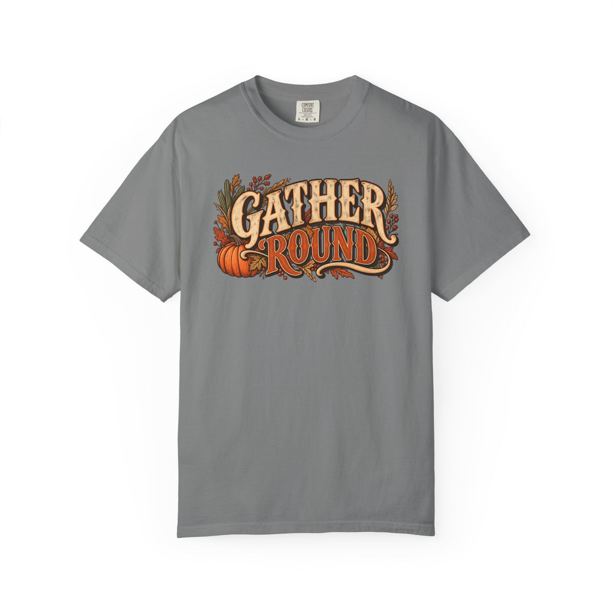 Gather 'Round Fall T-Shirt — Pumpkin Harvest Graphic Tee