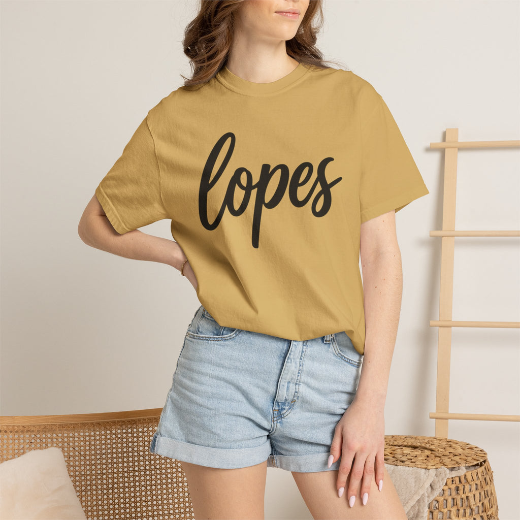 Lopes Script Tee — Personalized Name Graphic T-Shirt