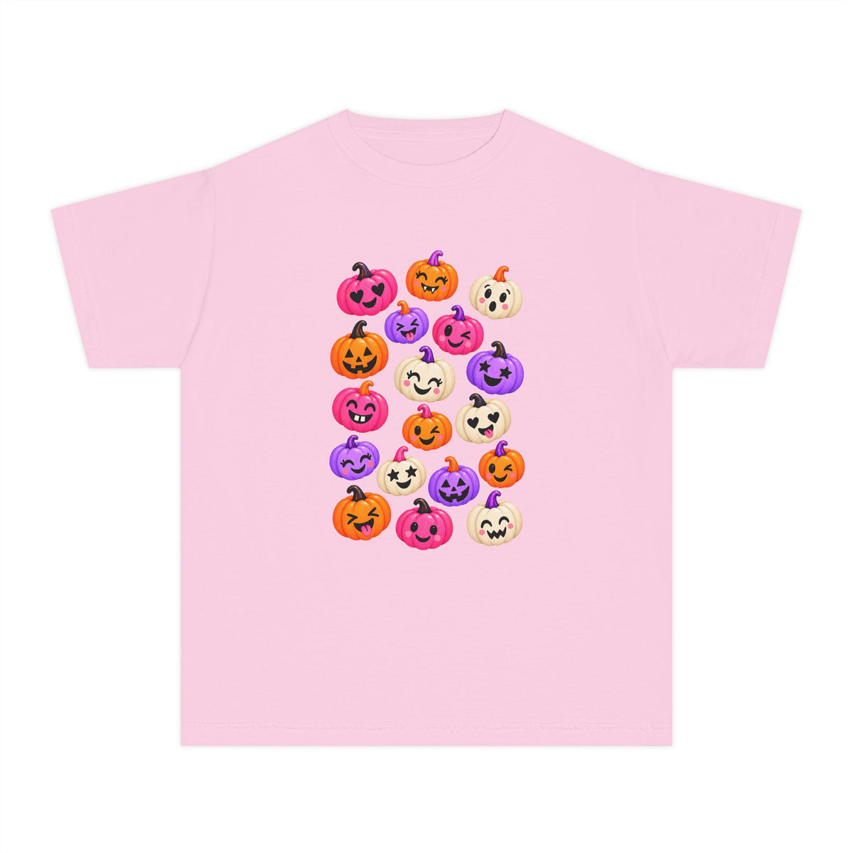 Kids Halloween Pumpkin Faces Tee
