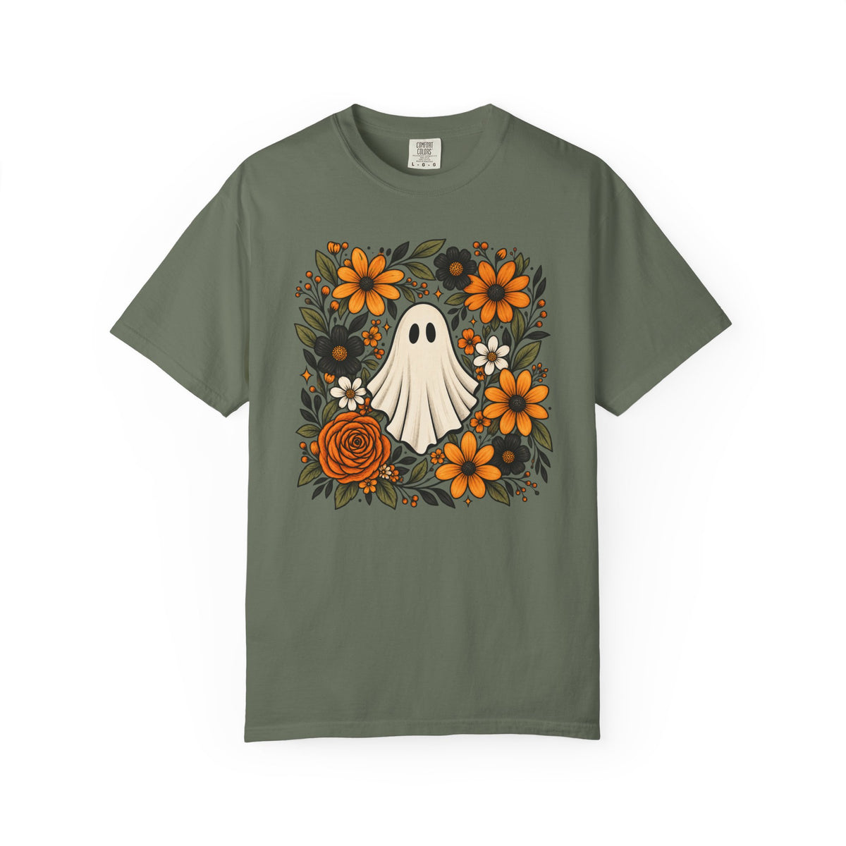 Ghost Bouquet T-Shirt — Floral Halloween Graphic Tee