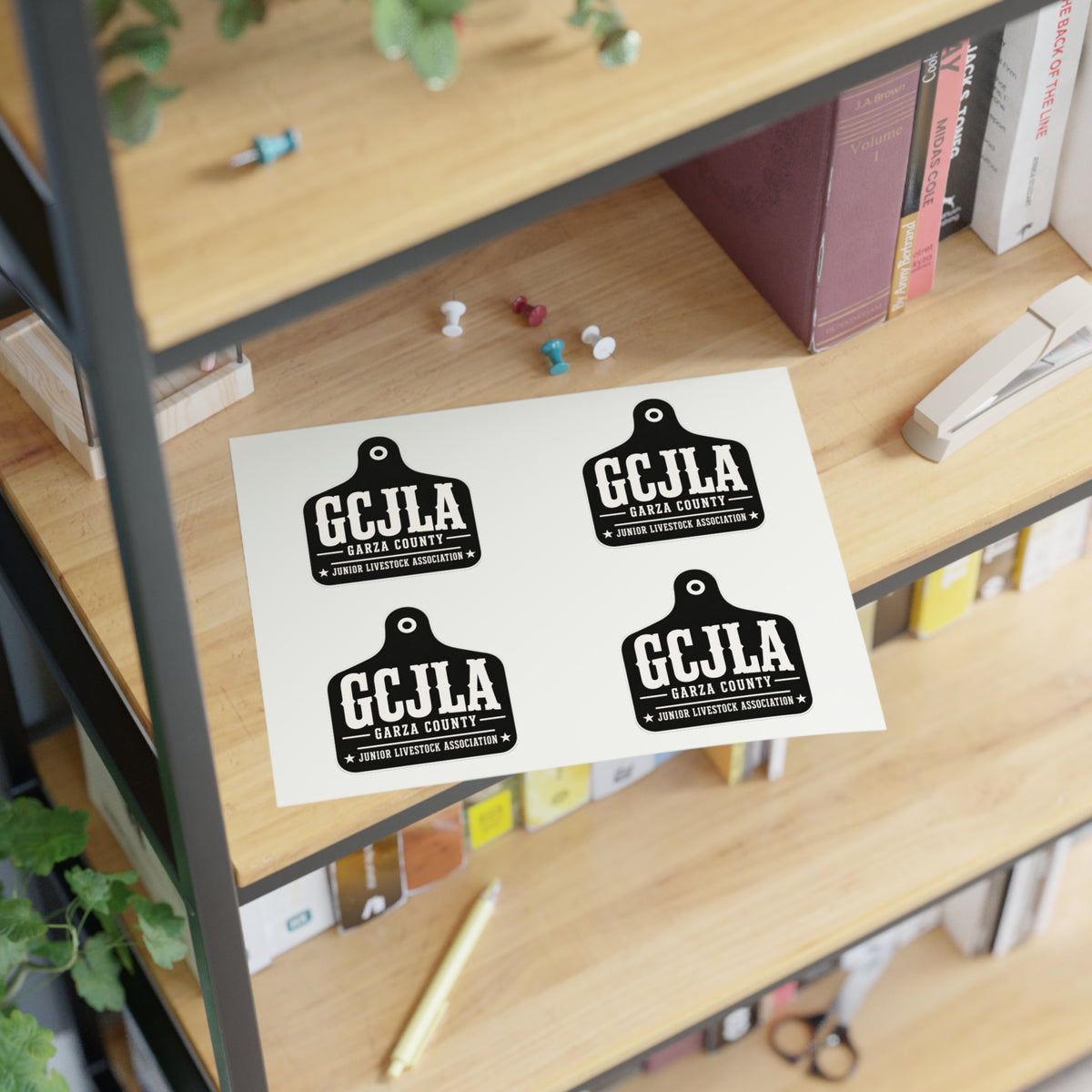 Sticker Sheet — GCJLA Garza County Junior Livestock Association Tag Design