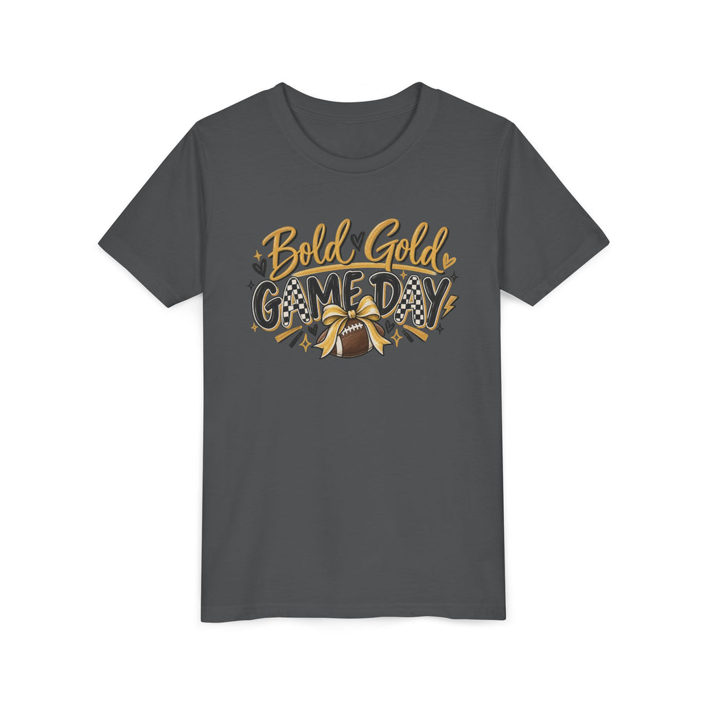 Youth Tee - "Bold & Gold Gameday" Football Kids Shirt