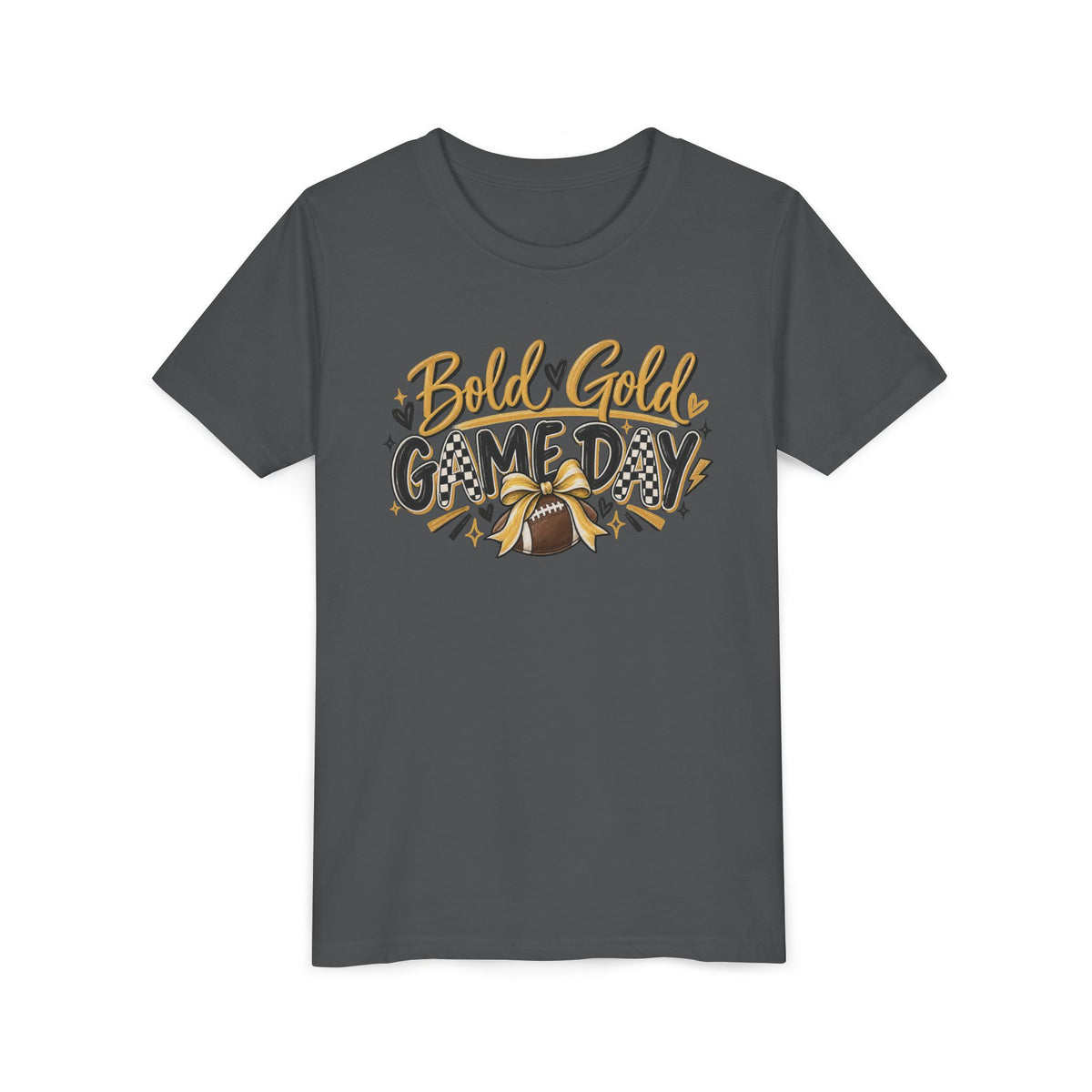 Youth Tee - "Bold & Gold Gameday" Football Kids Shirt